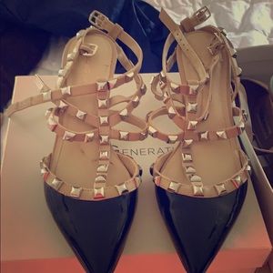 BCBG Black and Nude Studded Heels!
